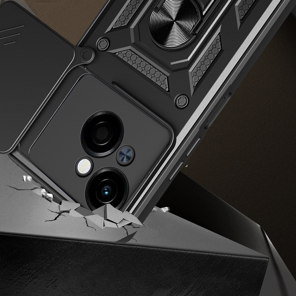 Tecno Spark Go 1 2025 Kılıf Magnetik Standlı Kamera Korumalı Zore Sürgülü Vega Kapak - 2
