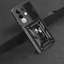 Vivo Y29 4G Kılıf Magnetik Standlı Kamera Korumalı Zore Sürgülü Vega Kapak - 2