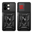 Vivo Y28 Uyumlu Kılıf Magnetik Standlı Kamera Korumalı Zore Sürgülü Vega Kapak - 1