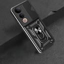 Vivo V50 Lite Uyumlu 4G Kılıf Magnetik Standlı Kamera Korumalı Zore Sürgülü Vega Kapak - 3