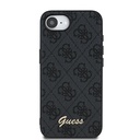 Apple iPhone 16E Uyumlu Kılıf Guess Orjinal Lisanslı 4G Desenli Script Metal Logolu Kapak - 2
