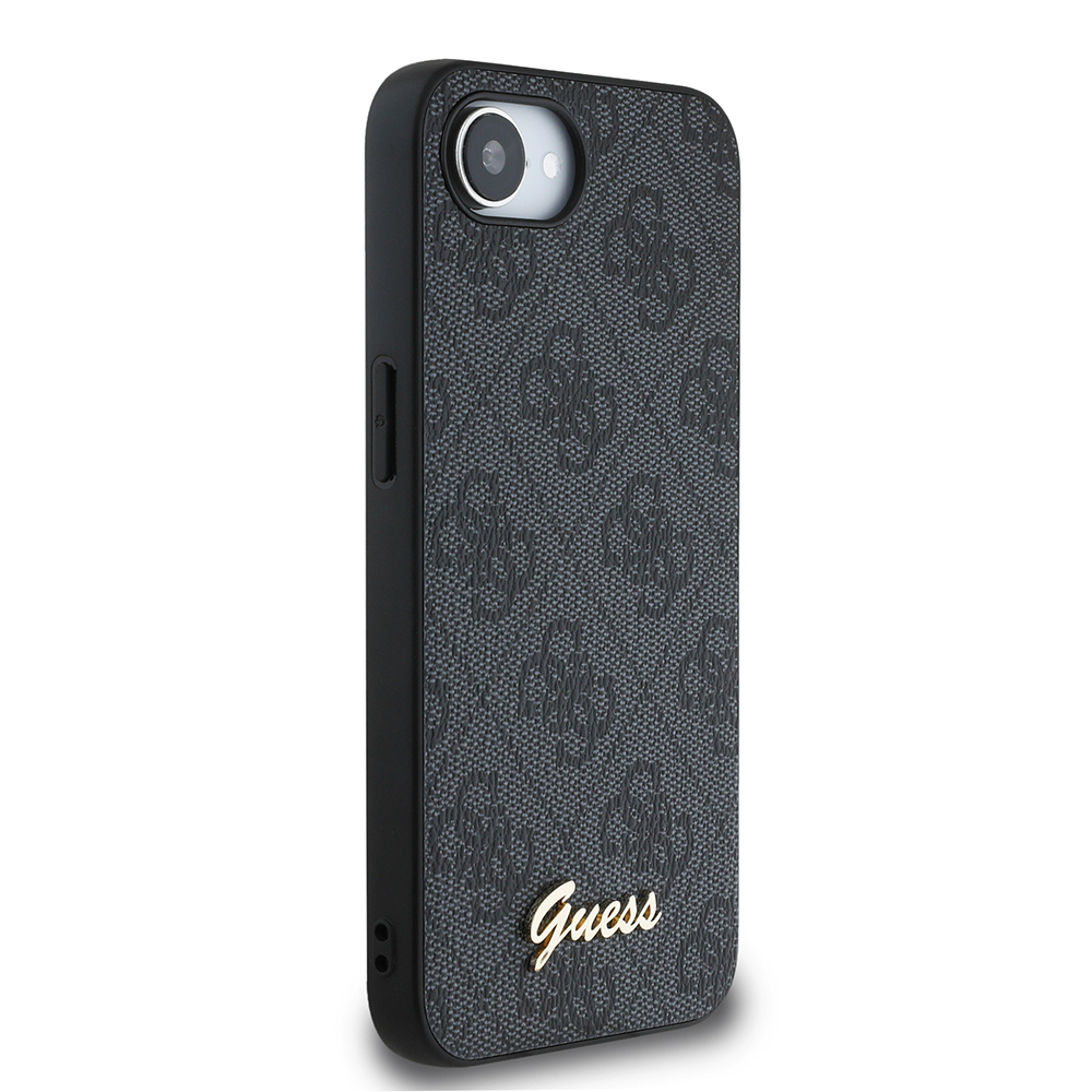 Apple iPhone 16E Uyumlu Kılıf Guess Orjinal Lisanslı 4G Desenli Script Metal Logolu Kapak - 3