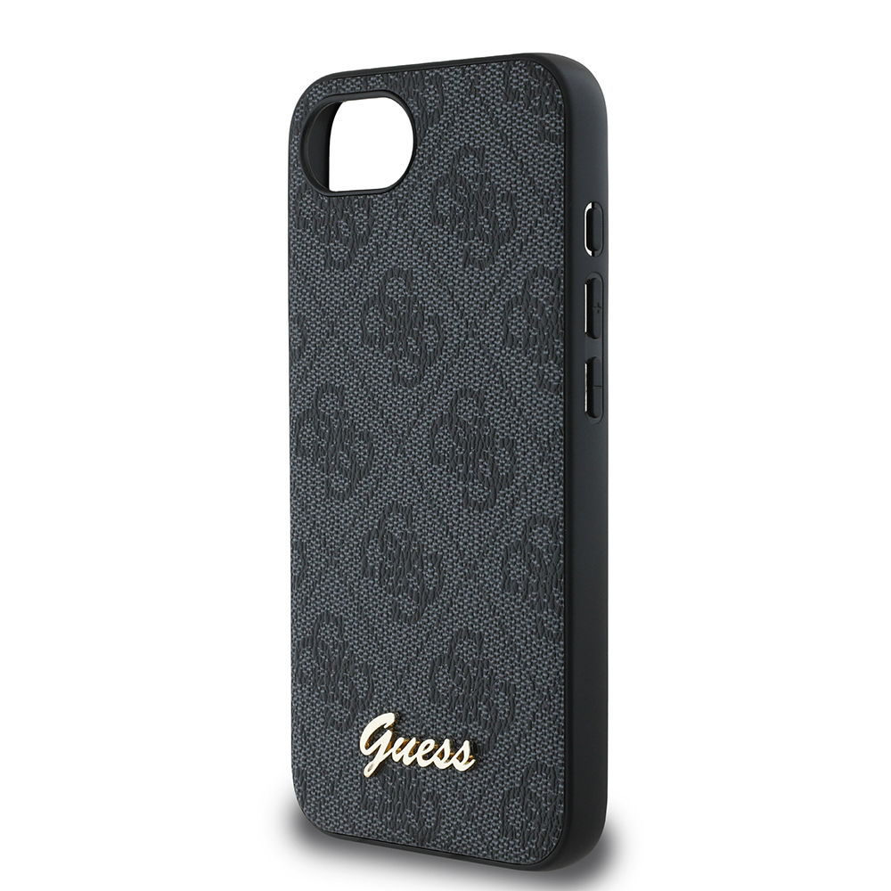 Apple iPhone 16E Uyumlu Kılıf Guess Orjinal Lisanslı 4G Desenli Script Metal Logolu Kapak - 5