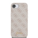Apple iPhone 16E Uyumlu Kılıf Guess Orjinal Lisanslı 4G Desenli Script Metal Logolu Kapak - 9