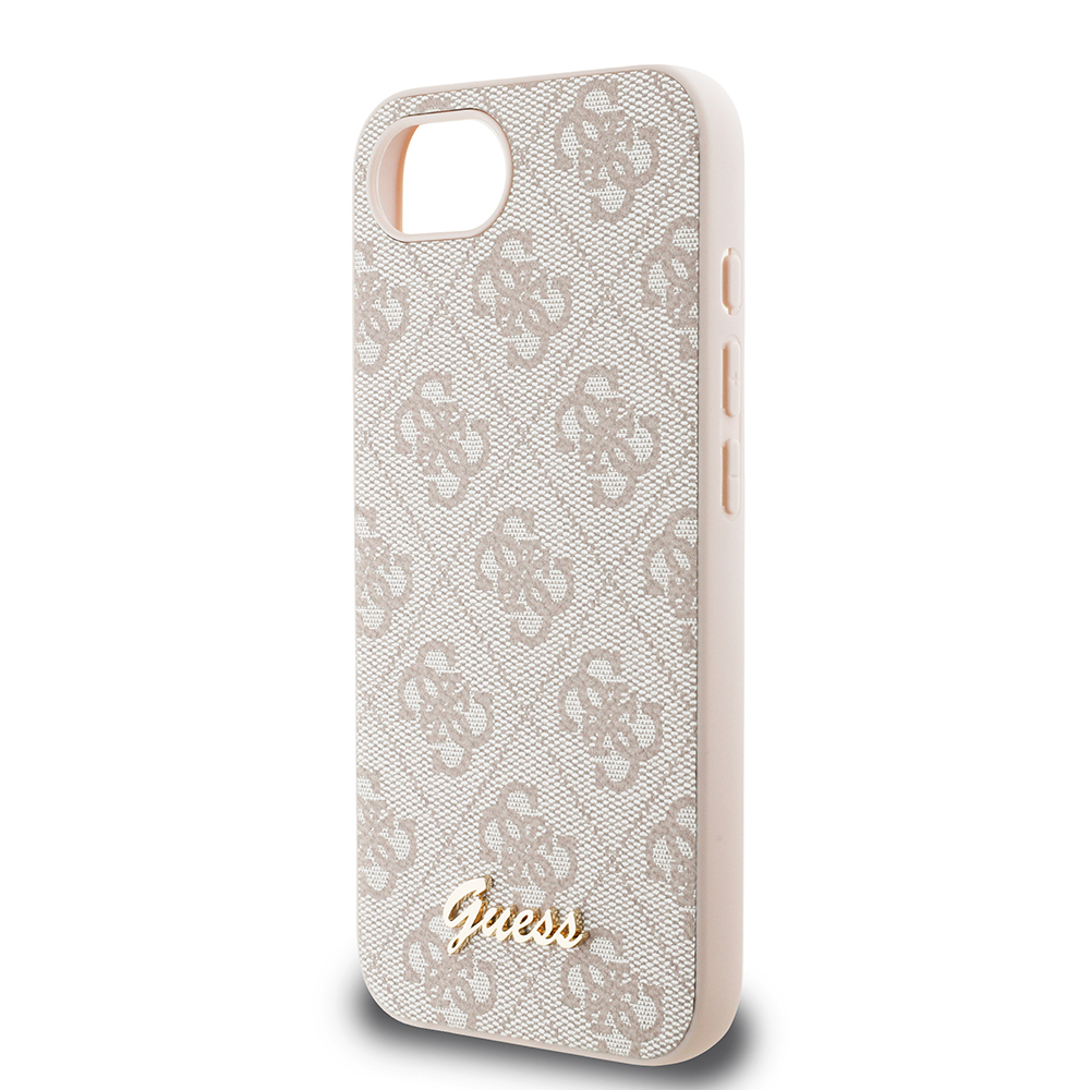 Apple iPhone 16E Uyumlu Kılıf Guess Orjinal Lisanslı 4G Desenli Script Metal Logolu Kapak - 12