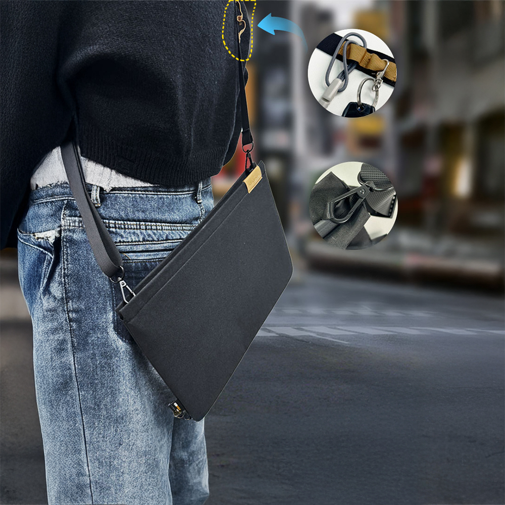 Lenyes LB512 Omuz Askılı 14 inç Su Geçirmez Laptop Çantası - 4