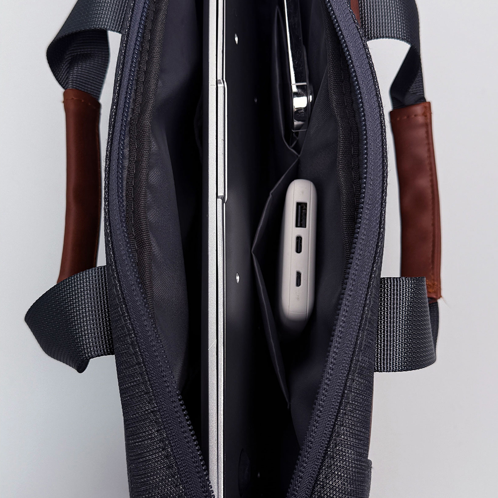 Lenyes LB543 Su Geçirmez Polyester Kumaş Çıkarılabilir Omuz Askılı 13-14 inç Laptop Çantası - 4