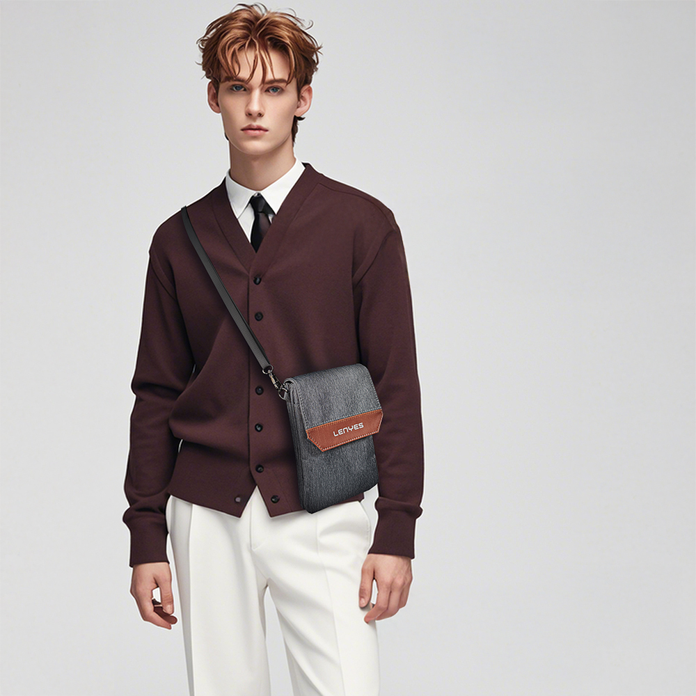 Lenyes LB546 Rambler Serisi Polyester Kumaş Su Geçirmez Mobil Aksesuar Çantası - 6