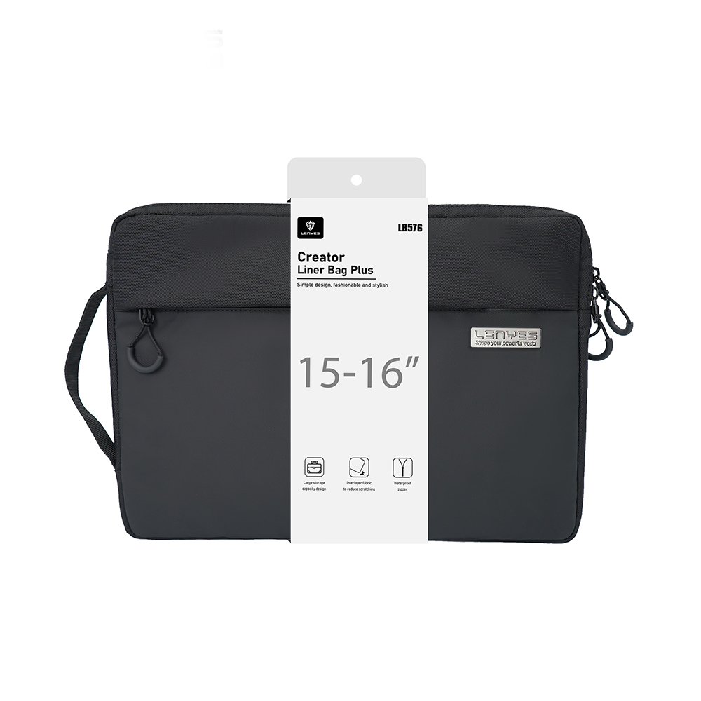 Lenyes LB576 Creator Serisi Darbe Emici Su Geçirmez Polyester Kumaş 15-16 inç Laptop Çantası - 1
