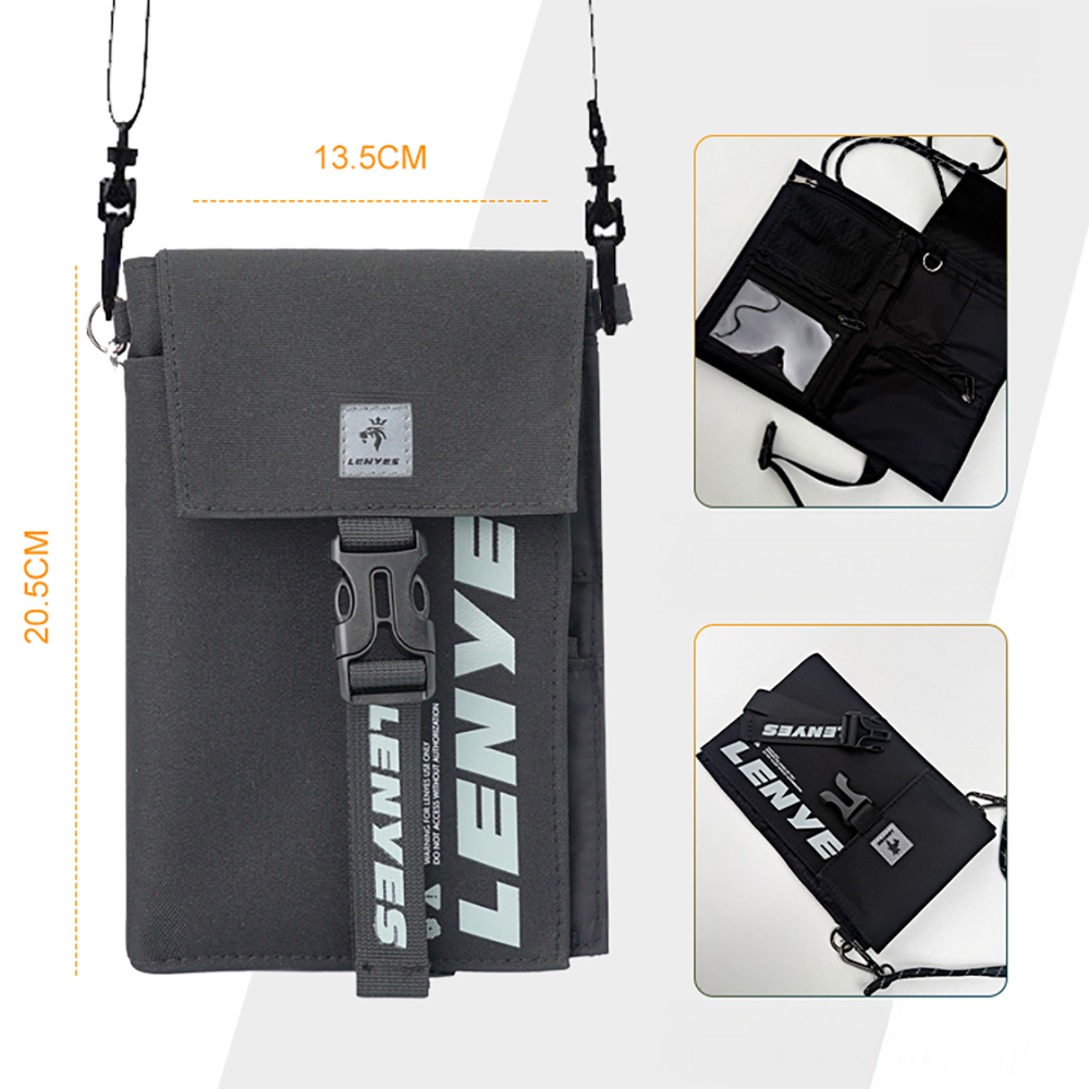 Lenyes LB582 Roamer Serisi Çok Amaçlı Su Geçirmez Polyester Kumaş Ayarlanabilir Omuz Askılı Çapraz Vücut Çantası - 5
