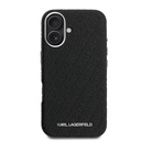 Apple iPhone 16 Uyumlu Kılıf Karl Lagerfeld Orjinal Lisanslı PU Deri Damgalı Metal Yazı Logolu Kapak - 2