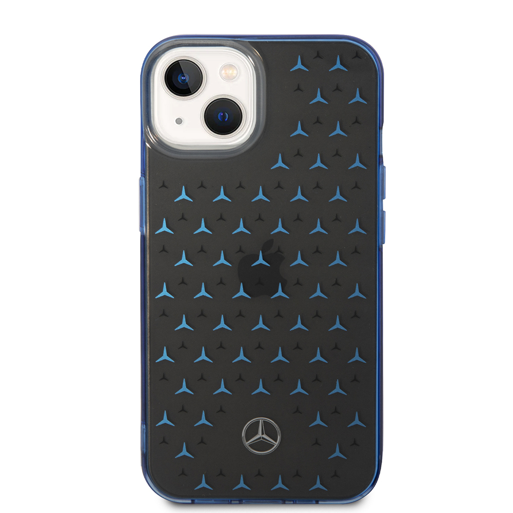 Apple iPhone 14 Uyumlu Kılıf Mercedes Benz Çift Katmanlı Yıldız Desenli Dizayn Kapak - 2