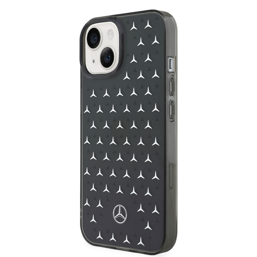 Apple iPhone 14 Uyumlu Kılıf Mercedes Benz Çift Katmanlı Yıldız Desenli Dizayn Kapak - 8