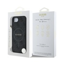 Apple iPhone 16E Uyumlu Kılıf Guess Orjinal Lisanslı M-safe Şarj Özellikli PU Halkalı 4G Desenli Yazı Logolu Kapak - 7