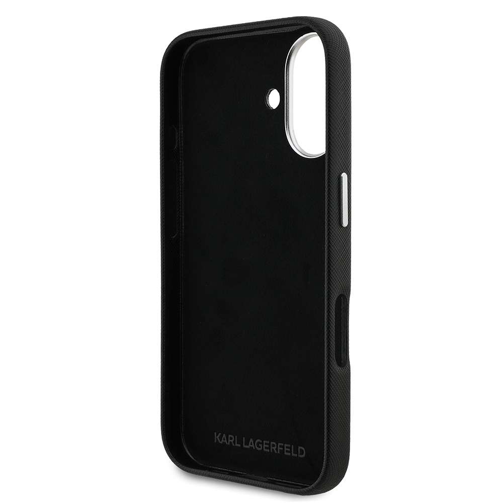 Apple iPhone 16 Uyumlu Kılıf Karl Lagerfeld Orjinal Lisanslı K&C Heads Pin Kapak - 6