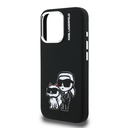 Apple iPhone 15 Pro Max Uyumlu Kılıf Karl Lagerfeld Orjinal Lisanslı Karl & Choupette Sketch Logo Sililkon Kapak - 5