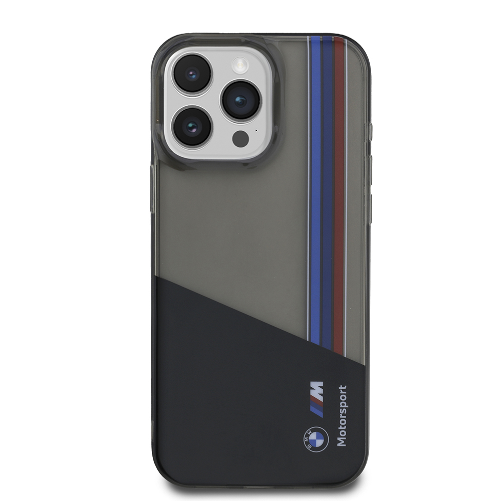 Apple iPhone 15 Pro Max Uyumlu Kılıf BMW Orjinal Lisanslı Yarı Transparan M Dizayn Çizgili Kapak - 2