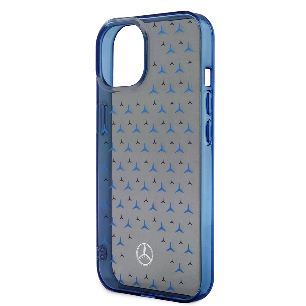 Apple iPhone 15 Uyumlu Kılıf Mercedes Benz Çift Katmanlı Yıldız Desenli Dizayn Kapak - 11