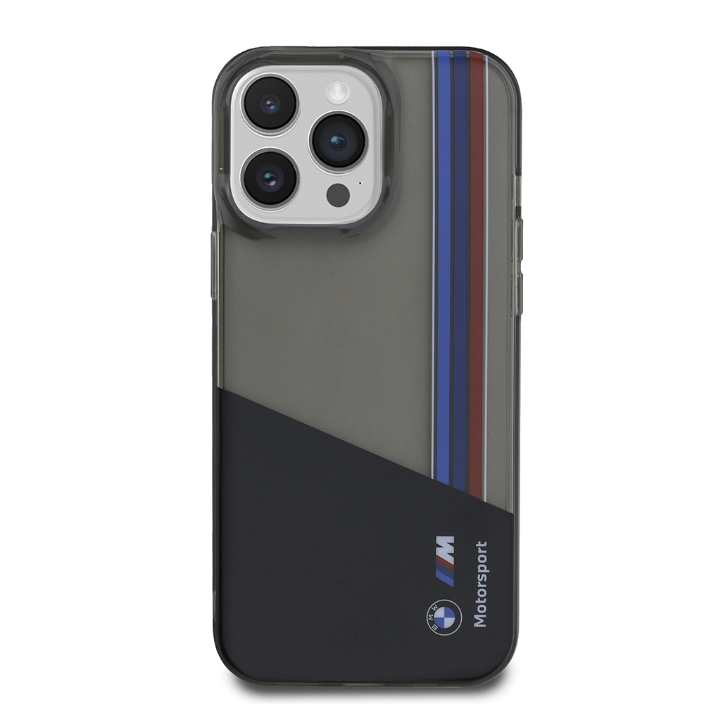 Apple iPhone 14 Pro Max Uyumlu Kılıf BMW Orjinal Lisanslı Yarı Transparan M Dizayn Çizgili Kapak - 2