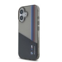 Apple iPhone 16 Uyumlu Kılıf BMW Orjinal Lisanslı Yarı Transparan M Dizayn Çizgili Kapak - 1