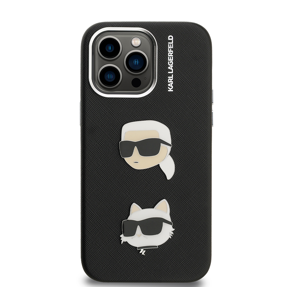 Apple iPhone 14 Pro Max Uyumlu Kılıf Karl Lagerfeld Orjinal Lisanslı K&C Heads Pin Kapak - 2