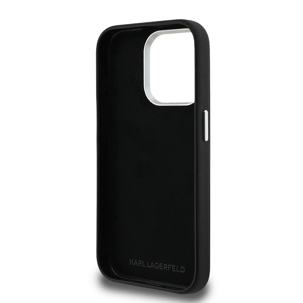 Apple iPhone 15 Pro Max Uyumlu Kılıf Karl Lagerfeld Orjinal Lisanslı K&C Heads Pin Kapak - 6