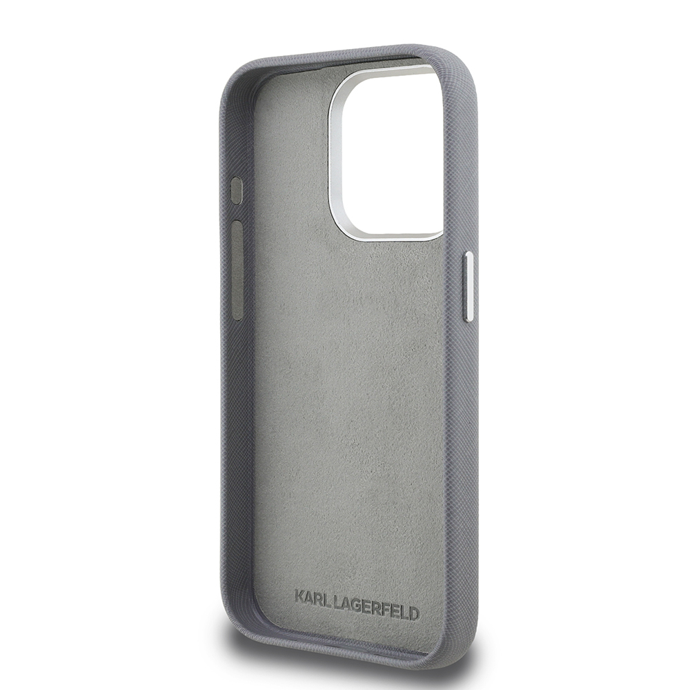 Apple iPhone 15 Pro Max Uyumlu Kılıf Karl Lagerfeld Orjinal Lisanslı K&C Heads Pin Kapak - 12