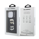 Apple iPhone 15 Pro Max Uyumlu Kılıf Karl Lagerfeld Orjinal Lisanslı K&C Heads Pin Kapak - 13
