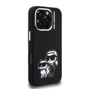 Apple iPhone 16 Pro Max Uyumlu Kılıf Karl Lagerfeld Orjinal Lisanslı Karl & Choupette Sketch Logo Sililkon Kapak - 1