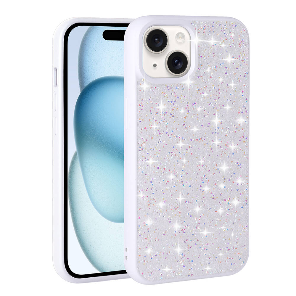 Apple iPhone 15 Plus Uyumlu Kılıf Parlak Taşlı Tasarım Zore Pırlanta Kapak - 3