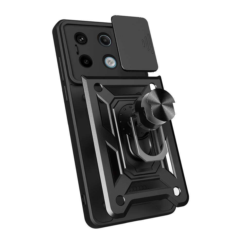 Xiaomi Redmi Note 13 Pro 5G Uyumlu Kılıf Magnetik Standlı Kamera Korumalı Zore Sürgülü Vega Kapak - 6