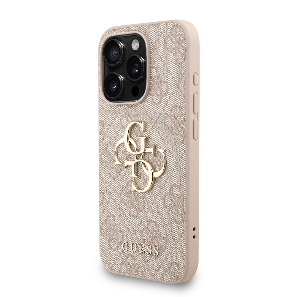 Apple iPhone 15 Pro Uyumlu Kılıf Guess Orjinal Lisanslı PU Deri Bilek Askı İpli Metal Büyük 4G ve Yazı Logolu Kapak - 2