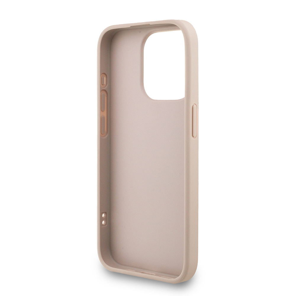 Apple iPhone 15 Pro Uyumlu Kılıf Guess Orjinal Lisanslı PU Deri Bilek Askı İpli Metal Büyük 4G ve Yazı Logolu Kapak - 6