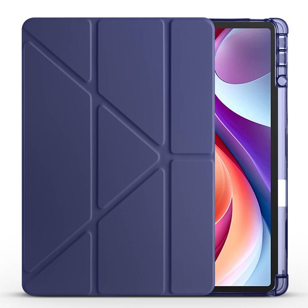 Lenovo M11 TB-330FU Kılıf Zore Tri Folding Kalem Bölmeli Standlı Kılıf - 21
