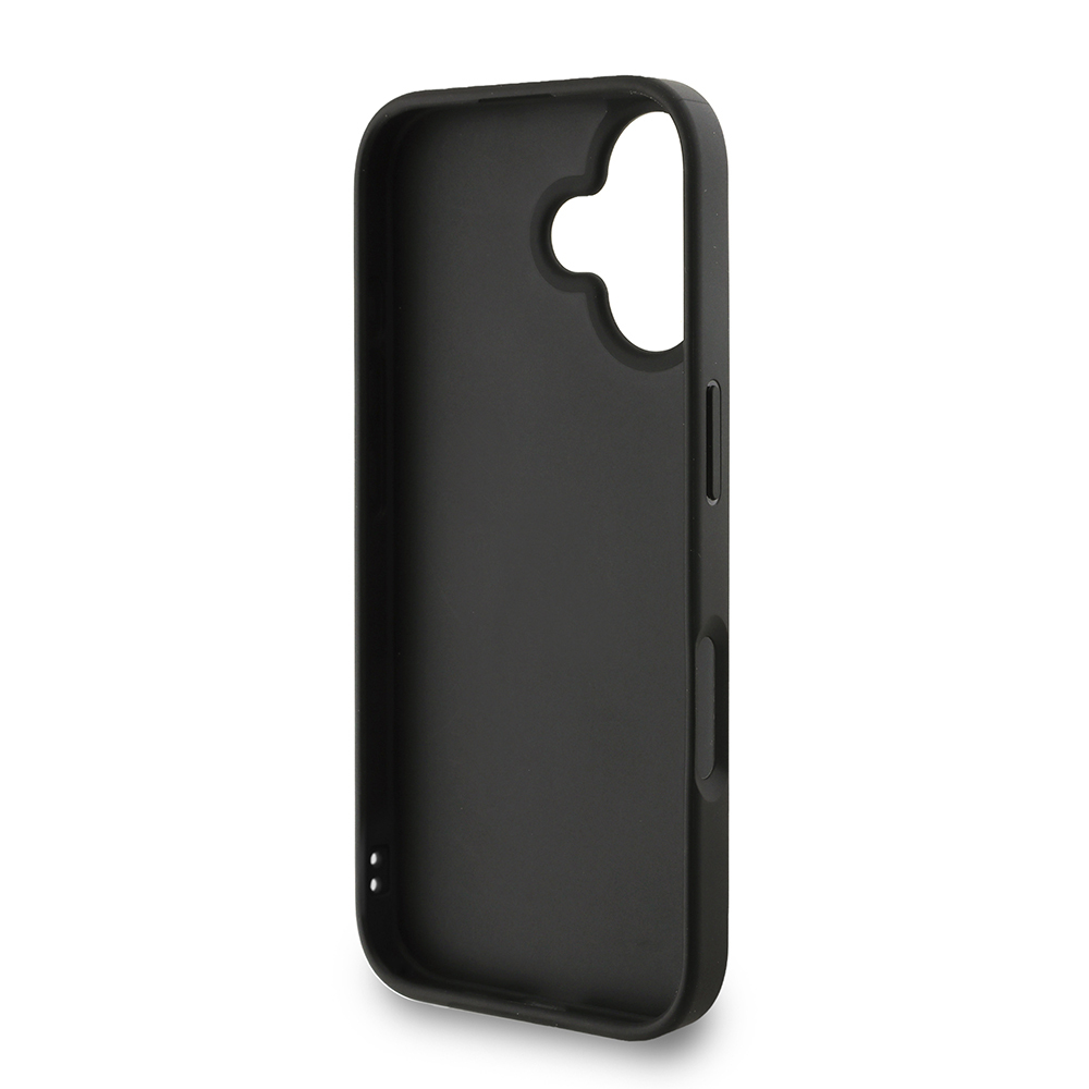 Apple iPhone 16 Uyumlu Kılıf Guess Orjinal Lisanslı PU Deri Bilek Askı İpli Metal Büyük 4G ve Yazı Logolu Kapak - 6