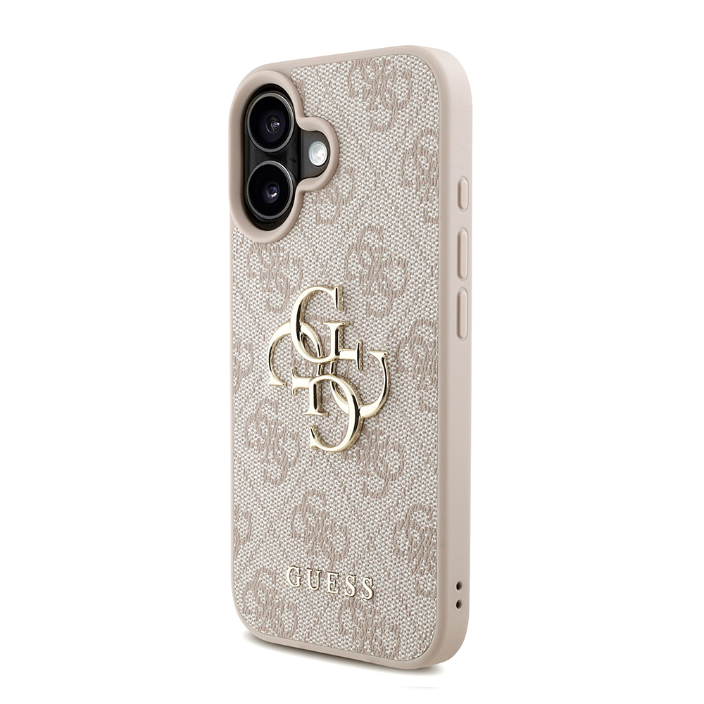 Apple iPhone 16 Plus Uyumlu Kılıf Guess Orjinal Lisanslı PU Deri Bilek Askı İpli Metal Büyük 4G ve Yazı Logolu Kapak - 2