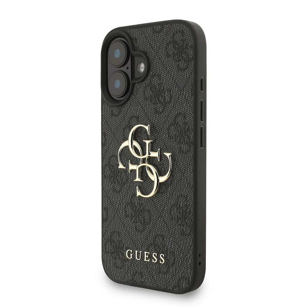 Apple iPhone 16 Plus Uyumlu Kılıf Guess Orjinal Lisanslı PU Deri Bilek Askı İpli Metal Büyük 4G ve Yazı Logolu Kapak - 9