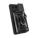 Xiaomi Redmi Note 13 Pro 4G Uyumlu Kılıf Magnetik Standlı Kamera Korumalı Zore Sürgülü Vega Kapak - 3