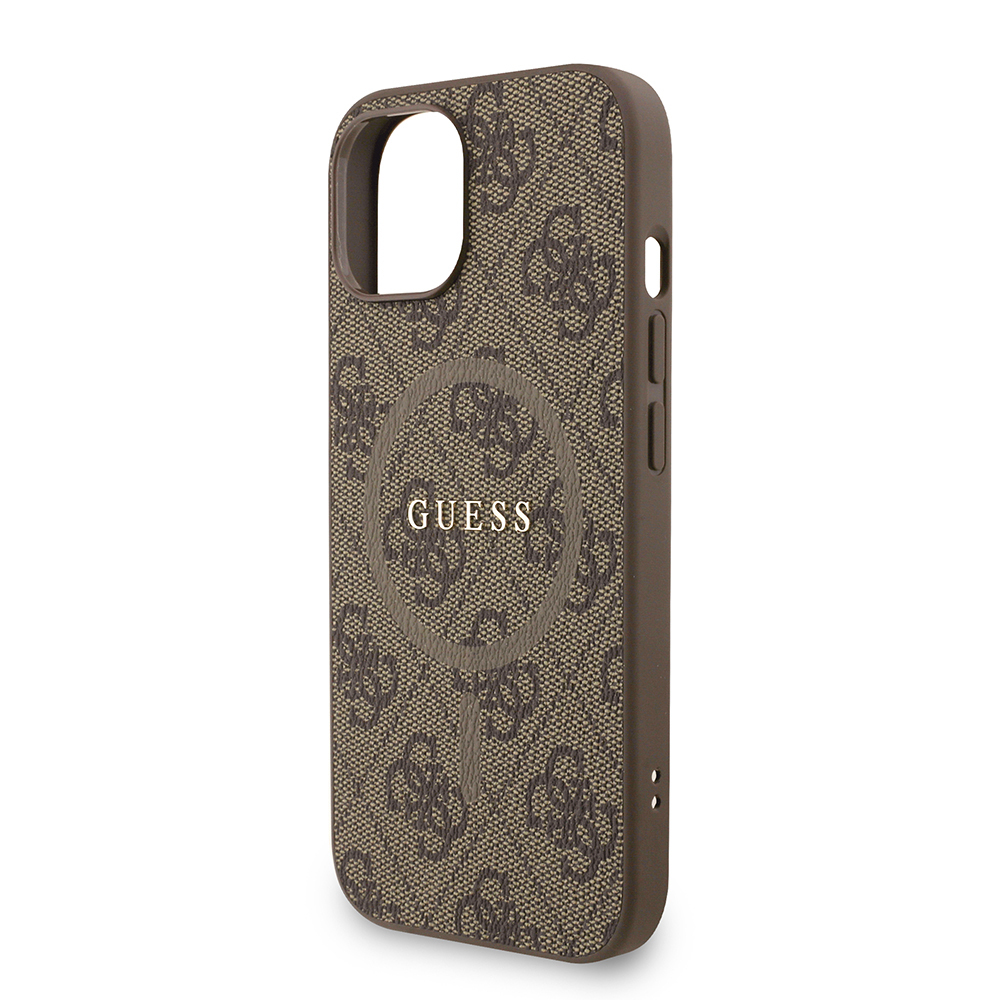 Apple iPhone 14 Uyumlu Kılıf Guess Orjinal Lisanslı M-safe Şarj Özellikli PU Deri Bilek Askı İpli Yazı Logolu Kapak - 5