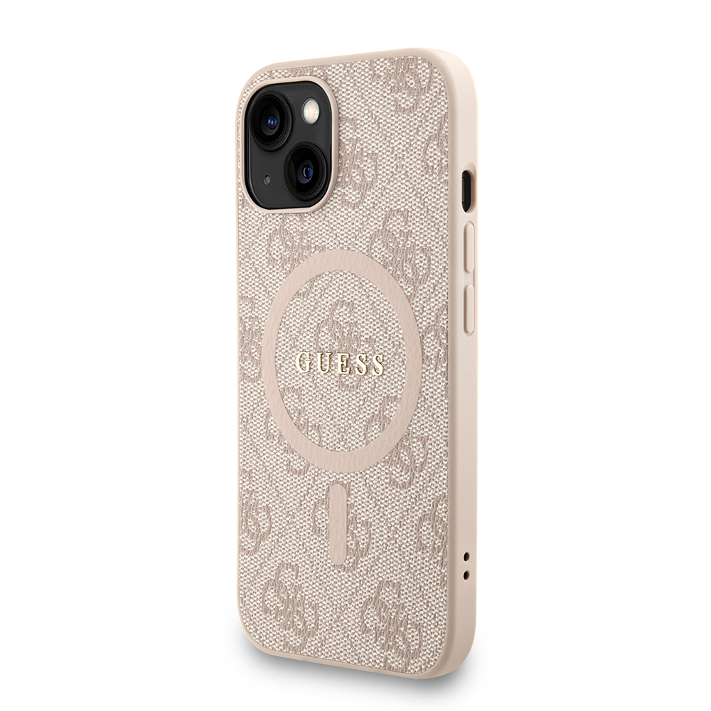 Apple iPhone 14 Uyumlu Kılıf Guess Orjinal Lisanslı M-safe Şarj Özellikli PU Deri Bilek Askı İpli Yazı Logolu Kapak - 9