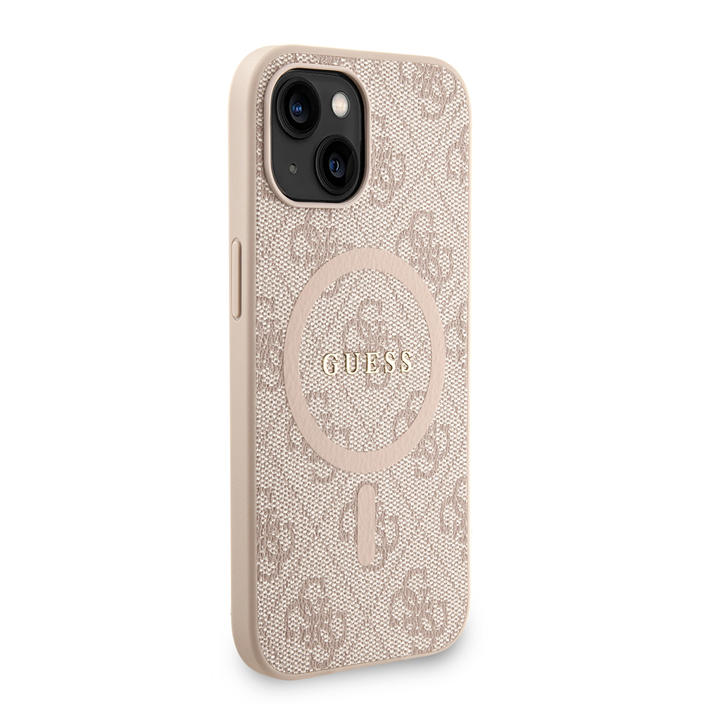 Apple iPhone 14 Uyumlu Kılıf Guess Orjinal Lisanslı M-safe Şarj Özellikli PU Deri Bilek Askı İpli Yazı Logolu Kapak - 10