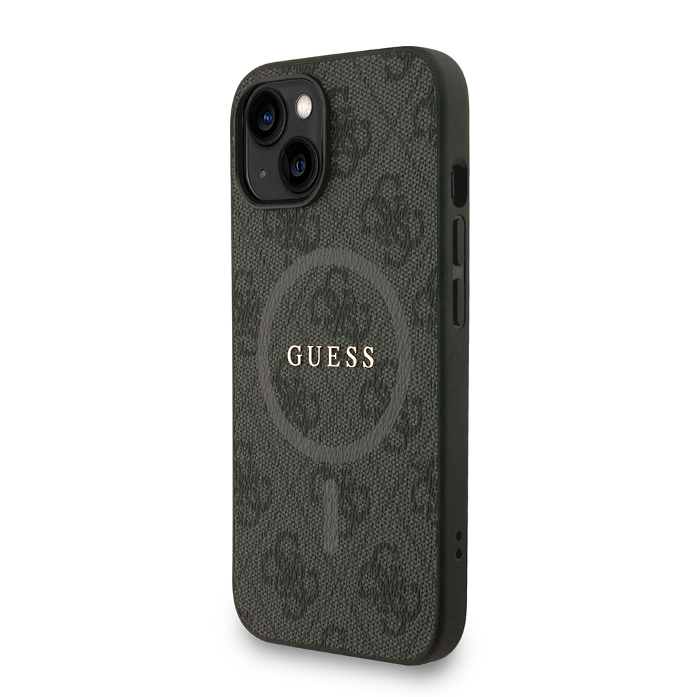Apple iPhone 14 Uyumlu Kılıf Guess Orjinal Lisanslı M-safe Şarj Özellikli PU Deri Bilek Askı İpli Yazı Logolu Kapak - 16