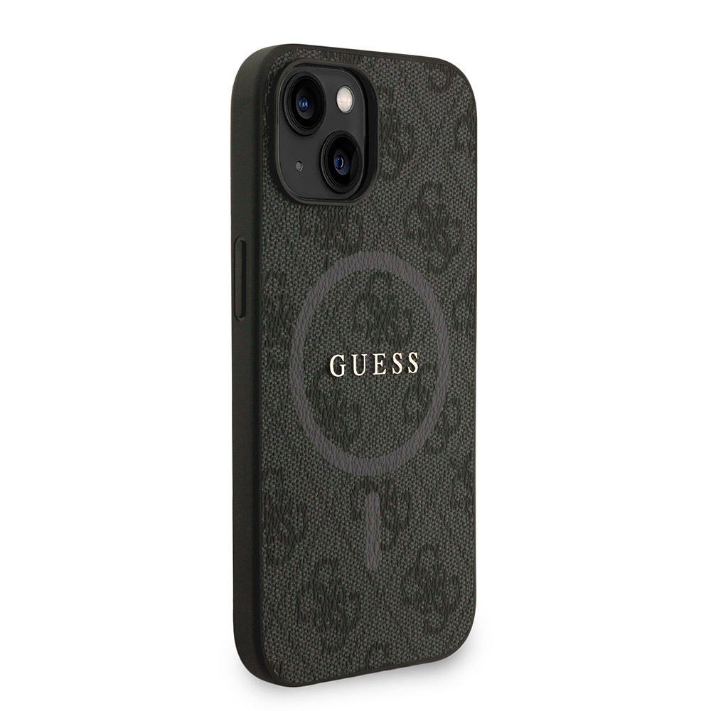 Apple iPhone 14 Uyumlu Kılıf Guess Orjinal Lisanslı M-safe Şarj Özellikli PU Deri Bilek Askı İpli Yazı Logolu Kapak - 17