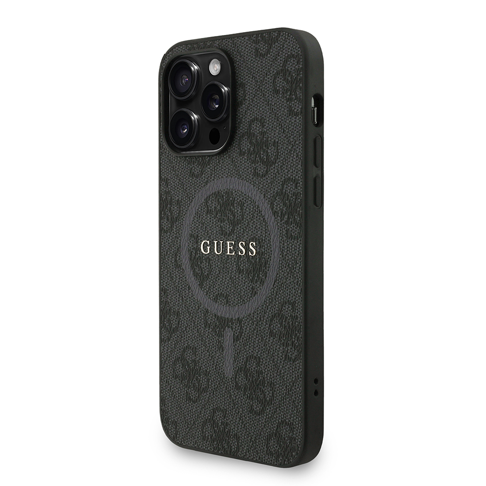 Apple iPhone 14 Pro Max Uyumlu Kılıf Guess Orjinal Lisanslı M-safe Şarj Özellikli PU Deri Bilek Askı İpli Yazı Logolu Kapak - 16