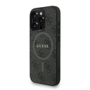 Apple iPhone 15 Pro Max Uyumlu Kılıf Guess Orjinal Lisanslı M-safe Şarj Özellikli PU Deri Bilek Askı İpli Yazı Logolu Kapak - 16