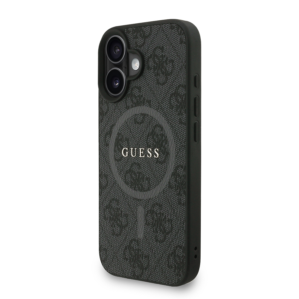 Apple iPhone 16 Uyumlu Kılıf Guess Orjinal Lisanslı M-safe Şarj Özellikli PU Deri Bilek Askı İpli Yazı Logolu Kapak - 2