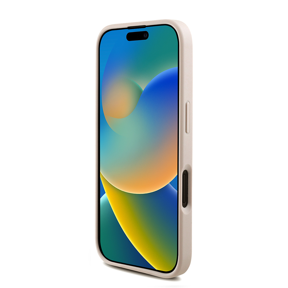 Apple iPhone 16 Uyumlu Kılıf Guess Orjinal Lisanslı M-safe Şarj Özellikli PU Deri Bilek Askı İpli Yazı Logolu Kapak - 18
