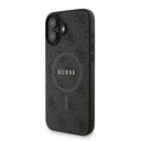 Apple iPhone 16 Plus Uyumlu Kılıf Guess Orjinal Lisanslı M-safe Şarj Özellikli PU Deri Bilek Askı İpli Yazı Logolu Kapak - 16