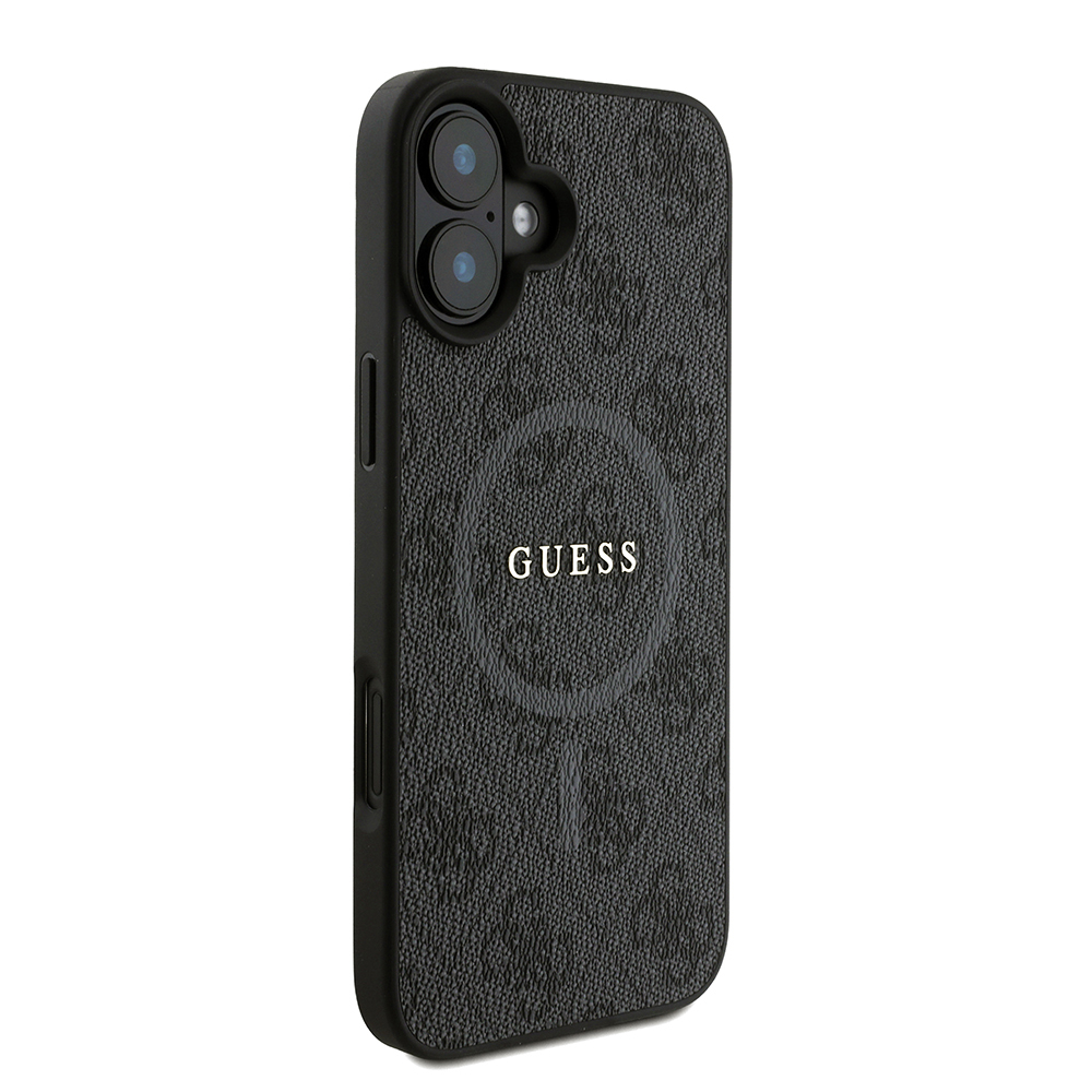 Apple iPhone 16 Plus Uyumlu Kılıf Guess Orjinal Lisanslı M-safe Şarj Özellikli PU Deri Bilek Askı İpli Yazı Logolu Kapak - 17