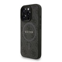 Apple iPhone 16 Pro Uyumlu Kılıf Guess Orjinal Lisanslı M-safe Şarj Özellikli PU Deri Bilek Askı İpli Yazı Logolu Kapak - 16